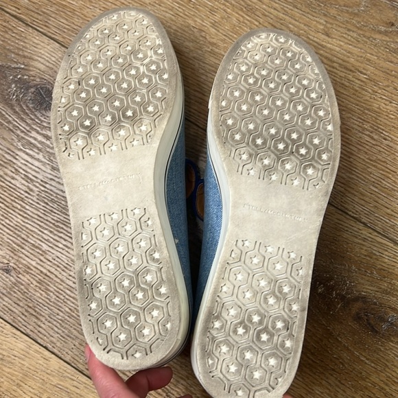 Stella McCartney Binx Platform Sneaker Denim Star Pattern Size 40/10US - Picture 9 of 11